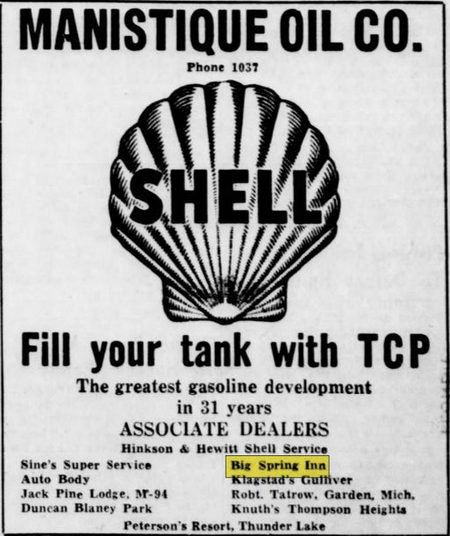 Big Spring Tavern (Big Spring Inn & Zoo) - Feb 1959 Ad (newer photo)
